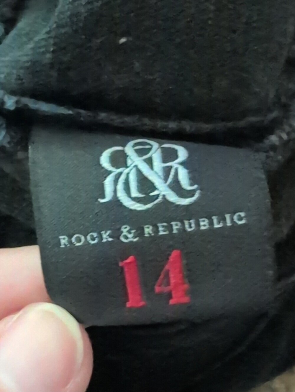 Rock & Republic Gold Button Black High Waist Skinny Jeans/ Denim - Picture 5 of 7
